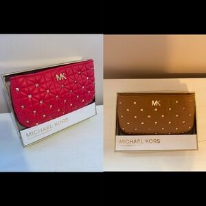 New🔥Michaels Kors Belt Bag&Fanny Pact color:coral-red L/xll/brown s/m